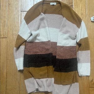 Knox Rose Textured Brown Cardigan